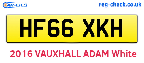 HF66XKH are the vehicle registration plates.