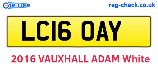 LC16OAY are the vehicle registration plates.