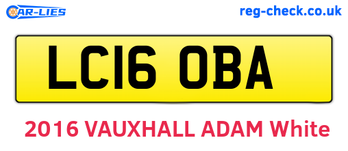 LC16OBA are the vehicle registration plates.