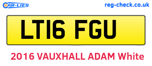 LT16FGU are the vehicle registration plates.