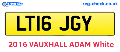LT16JGY are the vehicle registration plates.