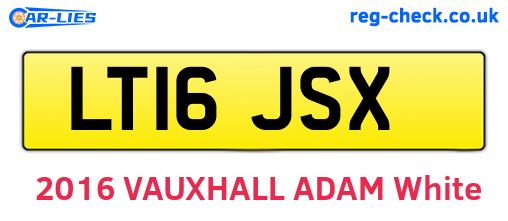LT16JSX are the vehicle registration plates.