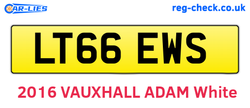 LT66EWS are the vehicle registration plates.