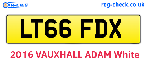 LT66FDX are the vehicle registration plates.