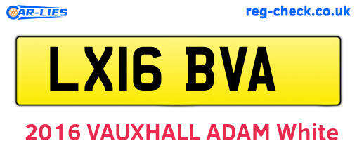 LX16BVA are the vehicle registration plates.