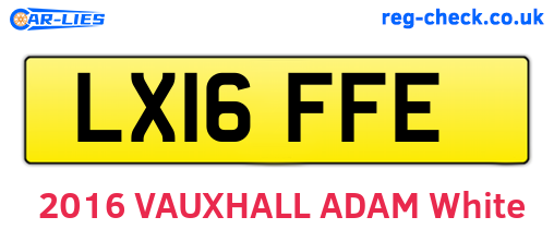 LX16FFE are the vehicle registration plates.