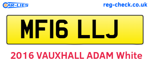 MF16LLJ are the vehicle registration plates.