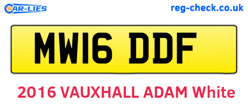MW16DDF are the vehicle registration plates.