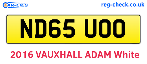 ND65UOO are the vehicle registration plates.