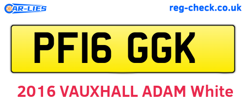 PF16GGK are the vehicle registration plates.