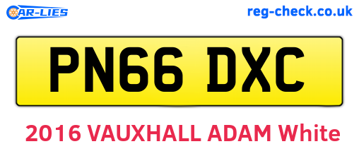 PN66DXC are the vehicle registration plates.