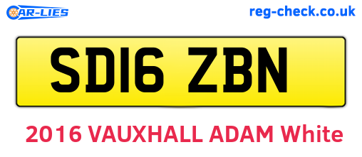 SD16ZBN are the vehicle registration plates.