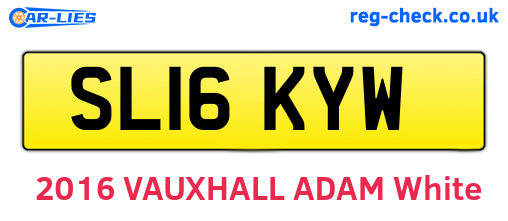 SL16KYW are the vehicle registration plates.