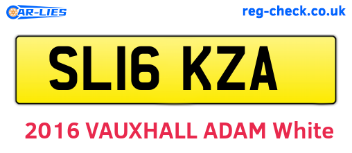 SL16KZA are the vehicle registration plates.