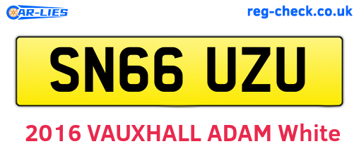 SN66UZU are the vehicle registration plates.