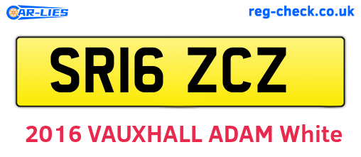 SR16ZCZ are the vehicle registration plates.