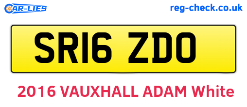 SR16ZDO are the vehicle registration plates.
