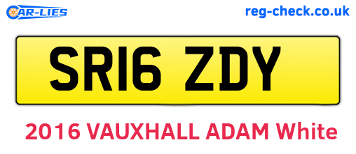 SR16ZDY are the vehicle registration plates.