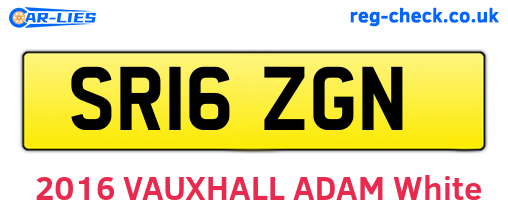SR16ZGN are the vehicle registration plates.