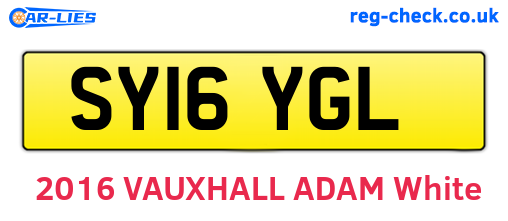 SY16YGL are the vehicle registration plates.