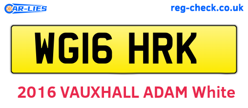 WG16HRK are the vehicle registration plates.