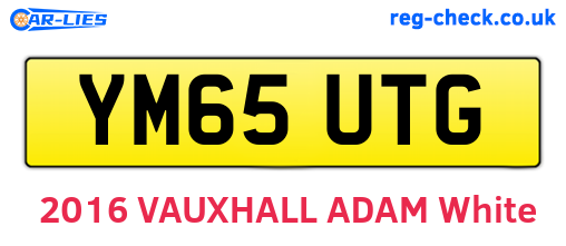 YM65UTG are the vehicle registration plates.