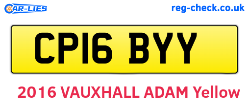 CP16BYY are the vehicle registration plates.