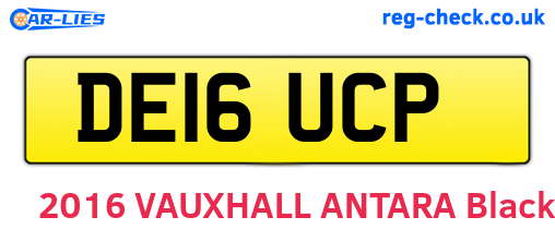 DE16UCP are the vehicle registration plates.