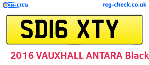 SD16XTY are the vehicle registration plates.