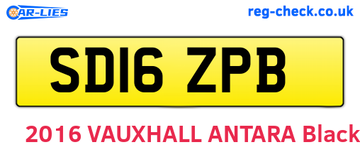 SD16ZPB are the vehicle registration plates.