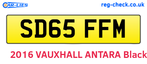 SD65FFM are the vehicle registration plates.