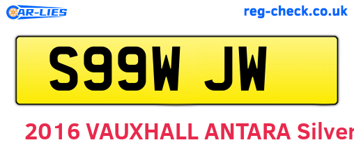 S99WJW are the vehicle registration plates.