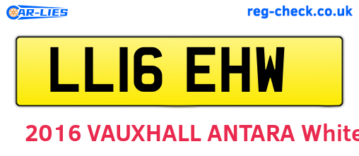 LL16EHW are the vehicle registration plates.