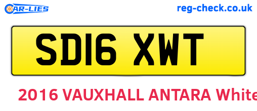 SD16XWT are the vehicle registration plates.