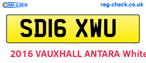 SD16XWU are the vehicle registration plates.
