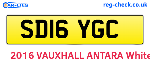 SD16YGC are the vehicle registration plates.