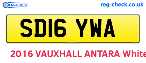 SD16YWA are the vehicle registration plates.