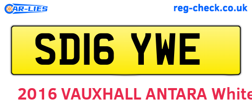 SD16YWE are the vehicle registration plates.