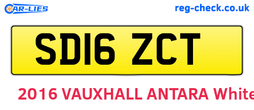 SD16ZCT are the vehicle registration plates.