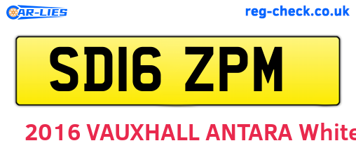 SD16ZPM are the vehicle registration plates.