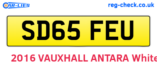 SD65FEU are the vehicle registration plates.