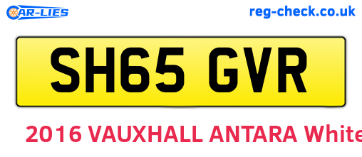 SH65GVR are the vehicle registration plates.