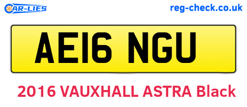 AE16NGU are the vehicle registration plates.