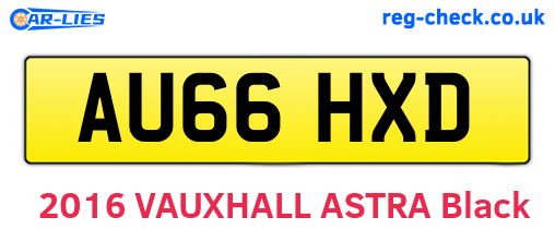 AU66HXD are the vehicle registration plates.