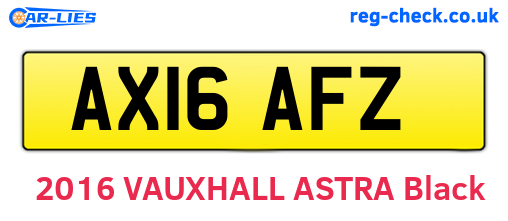 AX16AFZ are the vehicle registration plates.
