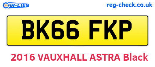 BK66FKP are the vehicle registration plates.