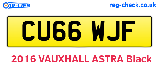 CU66WJF are the vehicle registration plates.