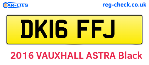 DK16FFJ are the vehicle registration plates.