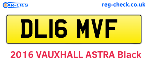 DL16MVF are the vehicle registration plates.