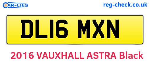 DL16MXN are the vehicle registration plates.